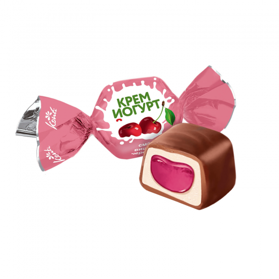 Конфеты "Крем-йогурт" вкус вишня-черешня 1кг