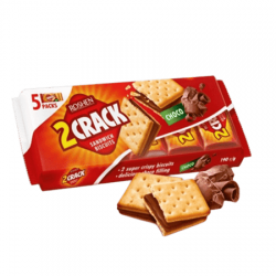 Крекер 2 CRACK с шоколадной начинкой 190г