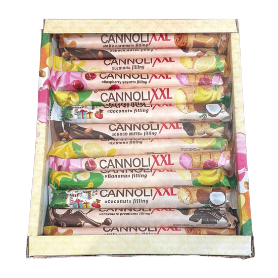 Вафельные трубочки "Cannoli XXL MIX" 40шт*1,68кг   